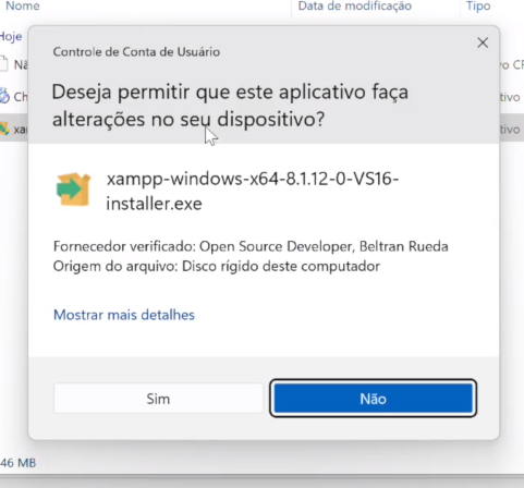 instalando o xampp